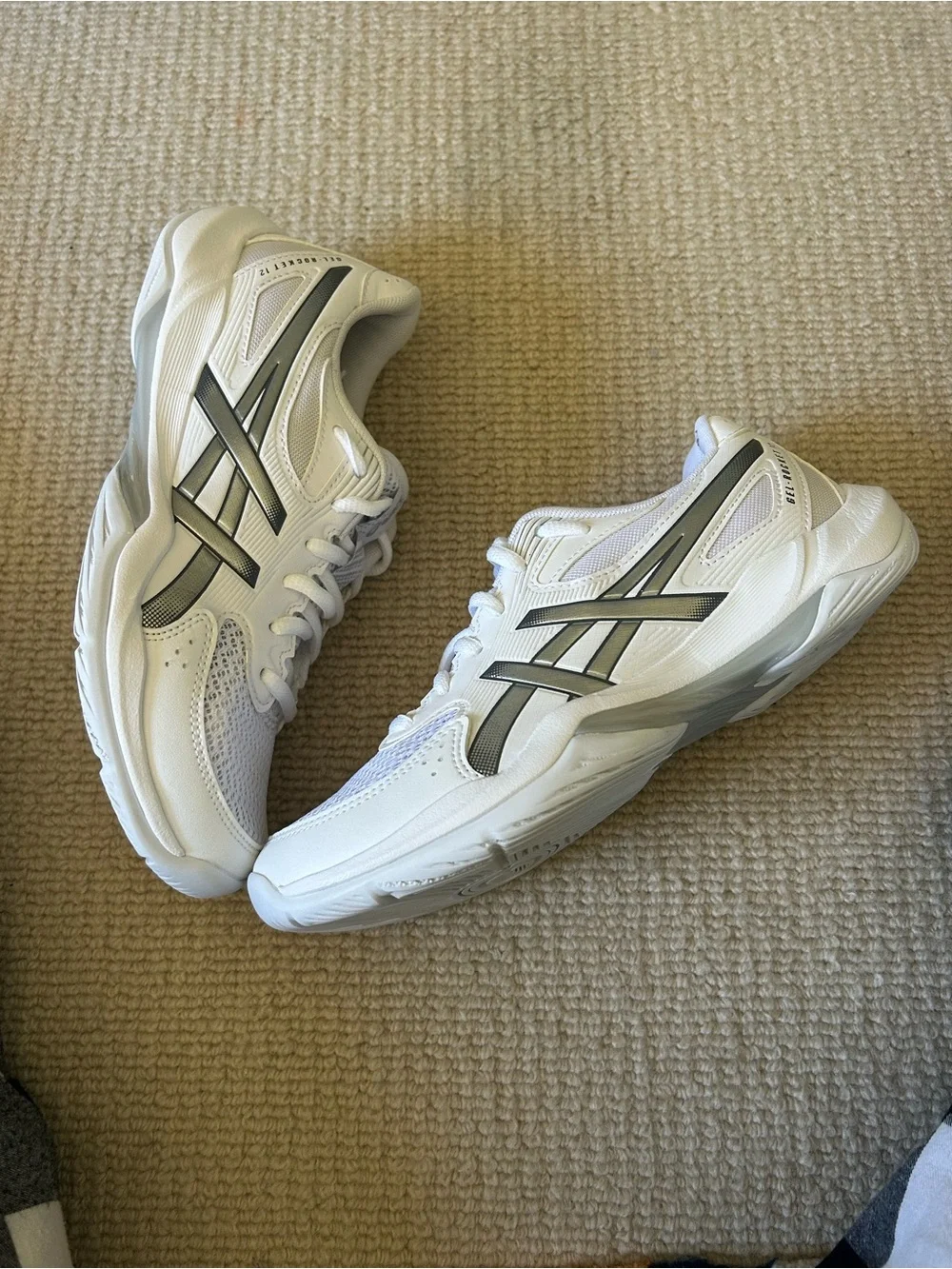 ASICS Women's White Mesh Athletic Sneakers with Subtle Black Accents